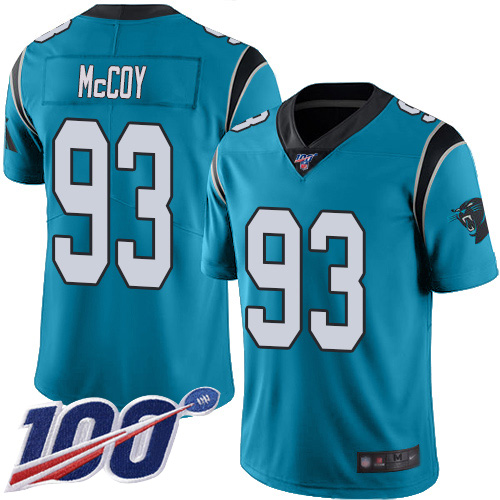 Carolina Panthers Limited Blue Men Gerald McCoy Jersey NFL Football #93 100th Season Rush Vapor Untouchable->carolina panthers->NFL Jersey